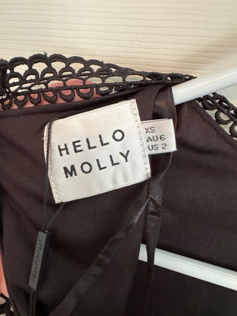 Hello Molly Black Lace Mini Dress Ruffle Cut Out Flutter Sleeves LBD NEW 2 Date - Picture 8 of 12